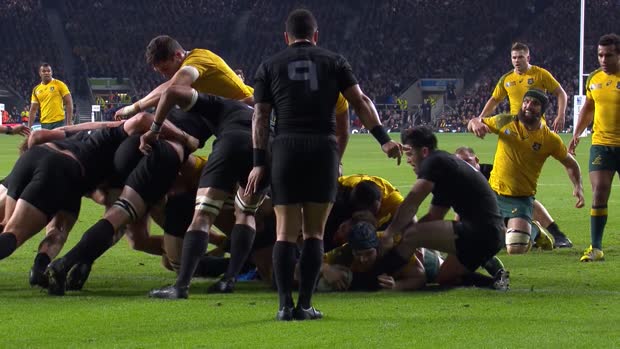 RWC15年大会決勝でD.ポーコックが決めた意地のトライ