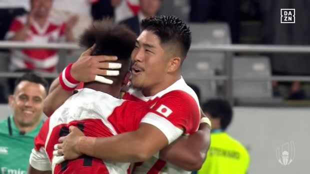 松島幸太朗がハットトリック達成 - RWC日本大会開幕戦