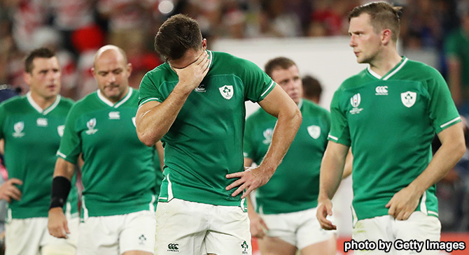 日本に敗れ肩を落とすアイルランドの選手たち【日本vsアイルランド】