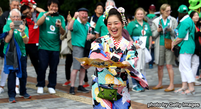 「Kimono」は世界に誇る日本文化。国際交流ができるのもW杯の醍醐味だ【アイルランドvsサモア】